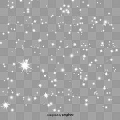 white stars are falling down on a gray background, and it looks like they're falling