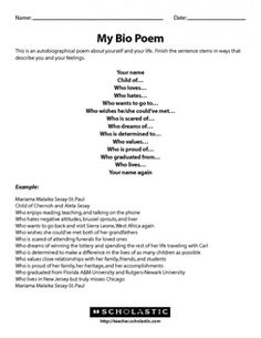 the poem is written in black and white, with an image of a person's face