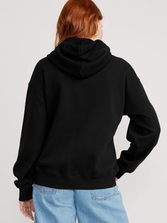 drawstring hood full-zip front drop-shoulder sleeves rib-knit cuffs embroidered logo graphic hand-warming pockets rib-knit hem available exclusively online and at outlet stores Canada Goose Women, The Black Label, Oversized Pullover, Womens Fleece, Oversize Hoodie, Full Zip Hoodie, Petite Size, Logo Graphic, Outerwear Women