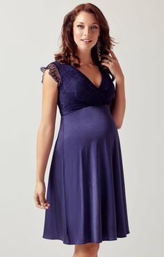 We’ve designed our Nina maternity lace dress with the perfect crossover neckline to balance out your new shape like a dream. You’ll adore the fitted bodice with delicate indigo lace and the wonderful eyelash details on the sleeves. With a touch of gentle gather under the bust, your curves are beautifully proportioned with a shimmering blue jersey skirt that simply drapes from the empire cut bust. A striking party dress that fits blissfully with a sexy twist that’s full of freedom. Blue lace Knee Fitted Lace Maternity Dress V-neck, Elegant Maternity Dresses With Surplice Neckline, Elegant Maternity Dress With Sweetheart Neckline, Maternity Wear Dresses With Lace Trim, Elegant Blue V-neck Maternity Dress, Elegant Maternity Lace Dress With Lace Trim, Elegant Maternity Dress With Lace Trim, Elegant Blue Maternity Dress With V-neck, Elegant Maternity Dress With Lace Bodice