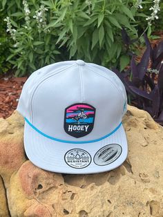 Light grey cap with the "Cheyenne" Hooey Patch Bright blue and pink with accents of black Hooey Hats, Country Fits, Future Man, Country Clothes, Country Hats, Western Gifts, Gray Cap, Western Aesthetic, Western Hats