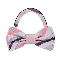 Pre Tied Grey Elegant Bow Tie With Inside Ties For Party, Elegant Pink Adjustable Bow Tie, Elegant Multicolor Bow Tie, Elegant Adjustable Pink Bow Tie, Elegant Spring Bow Tie With Butterfly Knot, Elegant Fitted Multicolor Bow Tie, Elegant Spring Party Ties, Elegant Summer Satin Bow Tie, Elegant Adjustable Bow Tie For Spring