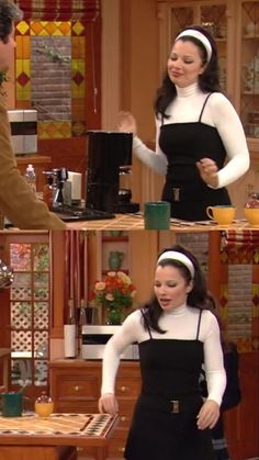 Fran Drescher Inspired Outfits, The Nanny Fall Outfits, 90s Pinafore Outfit, 90s Sitcoms Fashion, 90s Halter Top Outfit, Pretty Woman Inspired Outfits, Iconic Tv Outfits, Lata 90 Outfit, Nanny Fine Costume