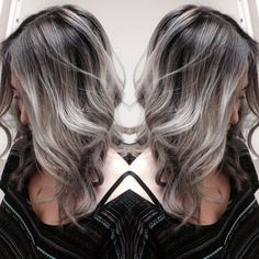 FORMULA: The Perfect Silver Color Melt | Modern Salon Granny Hair, Silver Grey Hair, Grey Hair Color, Loose Curls, Love Hair, Grey Hair, Great Hair, Silver Hair