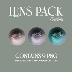 the lens pack contains 9 png for personal and commercial use