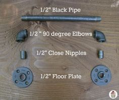 an image of the parts needed to make a pipe