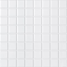 a white tile wall with squares on it