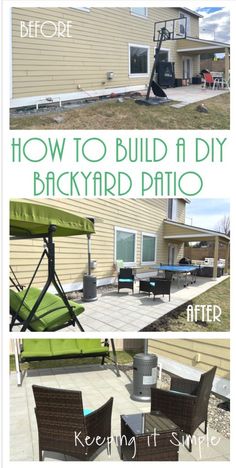 before and after pictures of backyard patio furniture