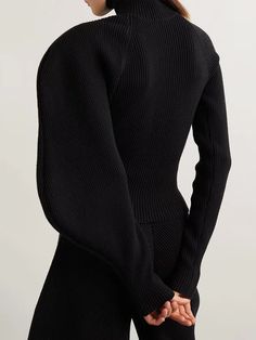 SIZEbust:68cm waist:59cm sleeve length:74cm length:48.5cmNote: 1 inch = 2.54 cm, 1 cm = 0.39 inchMeasurement by hands allow 2-3cm errors which is normal Modern Fitted Sweater Solid Color, Elegant Stretch Sweater, Elegant Knit Cropped Sweater With Long Sleeves, Elegant Fitted Cropped Sweater For Work, Elegant Black Cropped Sweater For Fall, Elegant Long Sleeve Cropped Sweater, Modern Ribbed Long Sleeve Sweater, Fitted Ribbed Modern Sweater, Fitted Modern Ribbed Sweater