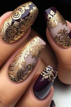 A stunning set of luxury nails displayed in an elegant arrangement, showcasing unique designs and the finest materials for a truly exclusive look. Fancy Nails Designs, Rose Gold Nails, Luxury Nails, Nail Art Ideas, Unique Nails, Beautiful Nail Art, Fancy Nails, Gold Nails