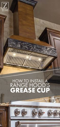 a range hood with the words how to install it and how to install it on top