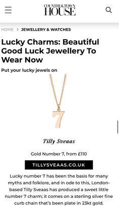 Great review: Our Lucky 7 in Country & Town House��💥 LOVE THE NUMBER 7? You're not the only one! If you ask anyone to choose a number between one and ten, the majority will go for lucky number 7. Available for women and men in gold and silver. Click link to shop! Choose A Number, Layered Jewellery, Gifts For Him Valentines Day, The Number 7, Necklaces Layering, Chunky Jewellery, Gift For Bff, Mens Jewellery, Lucky 7