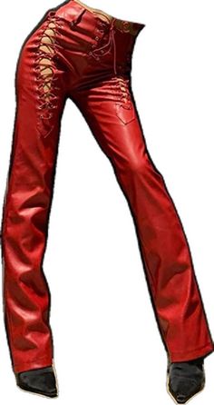 Red Lace Up Pants, Lace Up Front Leather Pants, Lace Up Side Leather Pants, Red High-waisted Leather Pants For Party, Lace Up Leather Pants, Leather Pants Style, Fitted Red Leather Full-length Pants, Pre Black Friday, Exclusive Fashion