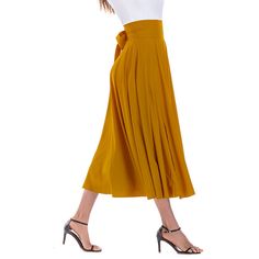 Ginger High Waisted Swing A-line Maxi Skirt Petticoat, Ginger, Maxi Skirt, High Waisted, Yellow