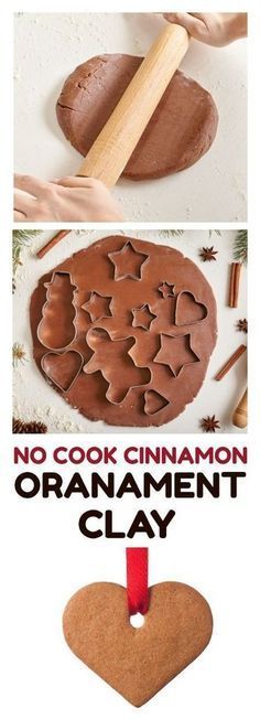 Here is a simple way to make amazing cinnamon ornaments for your Christmas tree this year. Cinnamon Ornament Recipe, Cinnamon Ornaments, Weihnachten Diy, No Cook, Food Ornaments, Noel Christmas, Christmas Crafts For Kids, Winter Crafts