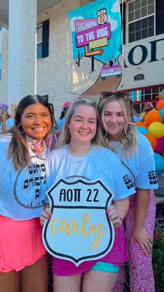 three girls are posing for the camera with their faces painted like they are holding a sign that says, not 22 early