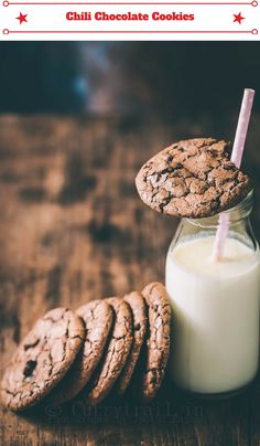 cookies and milk on a wooden table with text overlay that reads how to make chocolate chip cookies