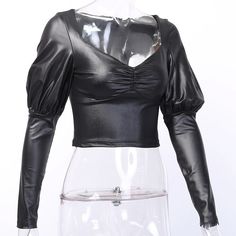 Material: Polyester Decoration: NONE Pattern Type: Solid Sleeve Length(cm): Full Sleeve Style: REGULAR Model Number: 90575P Fabric Type: Broadcloth Collar: Square Collar Clothing Length: Short Style: Sexy & Club color: Black, style: Fashion,Sexy,Elegant Season: Autumn,Winter Elastic: Hight Black Style Fashion, Club Fashion, Club Color, Cropped Blouse, Crop Blouse, Black Style, Season Autumn, Black Blouse, Full Sleeve