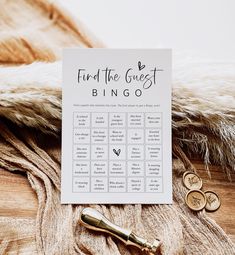 a wedding game is shown on top of a fur rug