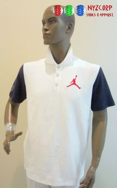 Find Nike Air Jordan Jumbo Jumpman Men's Polo Shirt Sz S on eBay in the category Clothing, Shoes & Accessories>Men>Men's Clothing>Shirts>Casual Button-Down Shirts. Jordan Apparel, Blue Color Combinations, Jumpman Logo, Jordan Outfits, Logo Shirt, Navy Blue Color, Accessories Men, Nike Air Jordan, Men's Polo