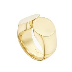 Step into bold elegance with TABAYER's Oera Statement Ring, crafted from Fairmined 18K yellow gold. This striking piece boasts a sleek, contemporary design, perfect for making a sophisticated statement. • Fairmined 18k yellow gold • In stock in size 5.5. Additional sizes are made to order, please allow 2-4 weeks for delivery. Every TABAYER piece is handcrafted in Italy with meticulous care using 100% artisanal Fairmined gold, ensuring the smallest ecological footprint possible. Modern 14k Gold Rings For Everyday Luxury, Modern Gold Signet Ring, Timeless Wide Band Yellow Gold Ring, Modern Oval Rings For Everyday Luxury, Modern Yellow Gold Rings For Everyday Luxury, Contemporary Hallmarked Rings For Formal Occasions, Modern Rings With Polished Finish For Everyday Luxury, Modern Gold Ring With Timeless Design, Modern 14k Yellow Gold Rings