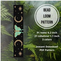 the bead loom pattern is shown with text