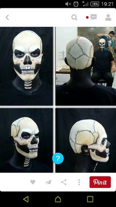 Ghost Rider Makeup, Ghost Rider Costume, Makeup Process, Painting Halloween, Halloween Clown, Horror Makeup, Halloween Autumn, Creepy Clown, Face Painting Halloween