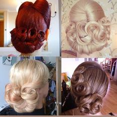 Vintage Updos, Pinup Hairstyles, 1930s Hair, Foam Rollers, Rockabilly Hair