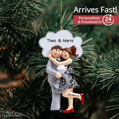 Finally a personalized She Said Yes! Ornament to confidently gift or hang on your tree. Beautifully wrapped, crafted for lasting memories -- a 5-star experience.  Item Details  ✅Measures 2.75" x 4.75" ✅Ribbon For Hanging ✅Polyresin ✅Arrives Gift Ready ✅Free Personalization Celebrate the season of love with our Engagement Christmas Ornament! It's a sparkling symbol of commitment, perfect for the happy couple. This handcrafted keepsake, perfect for the holidays or as a year-round decoration, can b Engaged Gifts, Engagement Christmas Ornament, Round Decoration, Married Ornament, Engagement Ornaments, Just Engaged, Season Of Love, Wedding Ornament, Gifts For Couples