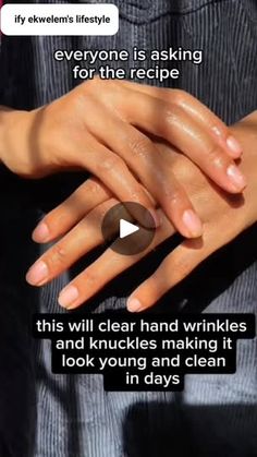 2.4M views · 26K reactions | #everyoneシ゚ #followers #fypviralシ 
#diy #handcare #skincare #facebookmakemyvideogrowviral #ifyekwelemslifestyle | Ify Ekwelem's lifestyle How To Remove Dark Knuckles, Dark Knuckles Remedies, Dark Knuckles, Wrinkles Hands, Body Care Tips, Hands Nails, Skin Regimen, Essential Oil Blends Recipes, African American Hair