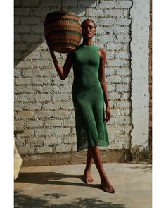 NEM MIDI DRESS | GREEN | PRE ORDER – ESCVDO Chic Green Backless Midi Dress, Green Midi Backless Dress For Summer, Midi Dress Green, Backless Midi Dress, Designer Midi Dresses, Sleeveless Midi Dress, Green Midi Dress, Midi Dress Sleeveless, Pima Cotton