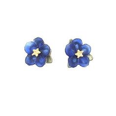 MICHAEL MICHAUD Blue Violet Post Earrings 3591 | eBay Blue Clip-on Earrings For Gift, Blue Clip-on Earrings For A Gift, Blue Clip-on Earrings As Gift, Blue Flower Earrings For Formal Occasions, Formal Blue Flower Earrings, Michael Michaud, Rochester Institute Of Technology, Artisan Jewelry Earrings, American Craftsman