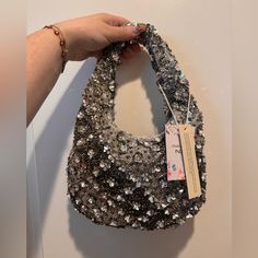 Viral Tj Maxx/ Marshall's Beaded Sequin Flower Mini Handmade From India To You Handbag New With Tags Open To Offers Brand Not Zara But Used For Exposure Chic Silver Zara Shoulder Bag, Zara Silver Shoulder Bag For Evening, Silver Zara Shoulder Bag For Evening, Zara Silver Evening Shoulder Bag, Trendy Zara Bag For Party, Trendy Zara Party Bag, Zara Silver Evening Bag, Chic Silver Zara Bags, Chic Zara Evening Bag For Party