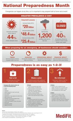 National Preparedness Month [infographic] National Preparedness Month, Emergency Survival Kit, Corporate Wellness, Food Medicine, Employee Wellness, Emergency Preparation, Emergency Supplies, Emergency Management, Disaster Preparedness