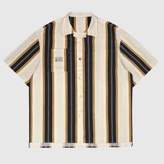 Features: Unisex Detailed craftsmanship Vintage striped design Button-front closure Soft and breathable Material: 80% cotton Men Summer Fashion, Printed Shirts Men, Shirt Oversize, Striped Short Sleeve Shirt, Oversize Casual, Men Summer, Striped Sleeve, Loose Shirts, Men Shirt Style