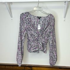 Nwt! Express Twist Front Top In A Size Small. Comes From A Smoke Free Environment. Bundle Your Likes For A Discount And Discounted Shipping! Posh Ambassador, Fast Shipping! Purple Long Sleeve Trendy Tops, Trendy Long Sleeve Purple Top, Trendy Purple Long Sleeve Tops, Purple Long Sleeve Tops For Night Out, Casual Purple Top For Party, Purple Long Sleeve Blouse For Night Out, Casual Purple Party Top, Purple V-neck Blouse For Night Out, Multicolor V-neck Blouse For Night Out