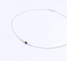 "Handmade sterling silver necklace. Dainty acrylic beads making up the nonbinary pride flag. Delicate silver chain. Order at least 2.5 cm (1\") longer than the intended wearers neck for a tight fit. Longer for a looser fit. Matching bracelet: https://www.etsy.com/listing/1023652477 Necklace and bracelet set (lower price): https://www.etsy.com/listing/1009678292 This is is a made to order listing and you'll get a necklace like the one in the pictures, not the exact copy in the pictures. Please co Silver Beads Choker Jewelry Gift, Silver Beaded Chain Choker As A Gift, White Sterling Silver Choker, Silver Chain Beaded Necklaces With Round Beads As Gift, Gift Beaded Necklaces With Silver Chain And Round Beads, Silver Round Beads Choker For Gift, Minimalist Silver Beads Jewelry As Gift, Minimalist Silver Beads Jewelry Gift, Sterling Silver Pendant Jewelry With Beaded Chain