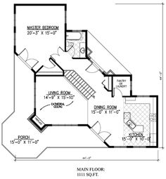 Vacation House Plans, Small House Layout, Open Dining Room, Sims House Plans, Contemporary Style Homes, Family House Plans, Modern House Plan, Cabin Plans, Tiny House Plans