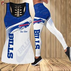 Introducing our Buffalo Bills Personalized Leggings And Tank Top Fan Gifts, the perfect ensemble for die-hard Bills fans who want to show off their team spirit in style! Made with premium quality materials, these leggings and tank top are designed to provide ultimate comfort and durability. Featuring a sleek and modern design, our leggings are not only stylish but also incredibly versatile. The stretchy fabric ensures a perfect fit, while the personalized Buffalo Bills logo adds a unique touch, Leggings And Tank Top, Buffalo Bills Stuff, Buffalo Bills Logo, Bills Logo, Buffalo Bills, Die Hard, Leggings Fashion, Team Spirit, Stretchy Fabric