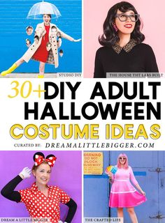 halloween costumes for adults with text overlay that reads 30 diy adult halloween costume ideas