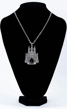 The Black Cathedral Necklace | Gothic Jewellery Australia Black Cathedral, Gothic Jewellery, Trad Goth, Gothic Pendant, Gothic Cathedral, Necklace Gothic, Gothic Accessories, Witchy Jewelry, Necklace Shop