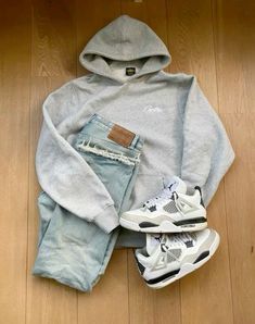 #outfit #style #streetwear #urbanstyle #urbanwear #trendy #menstyle #mensgift Jordan 4 Outfit, 4s Outfit, Hoodie Outfit Men, Street Style Outfits Casual, Outfits Men Streetwear, Outfit Streetwear, Jordan Outfits