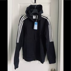 Cleaning Out My Closet!!! My Loss Can Be Your Gain!!! Authentic & Brand New With Tags...Retail $90 Please See The Pics And Thanks For Looking Too!!! Bnwt Men's Adidas Nmd Full Zip Hood Sweatshirt Black Us Size Small (S) Armpit To Armpit 19.5" - Sleeve 26" - Length 26" Adidas Hooded Long Sleeve Jacket For Streetwear, Hooded Track Jacket With Three Stripes For Winter, Hooded Winter Track Jacket With Three Stripes, Urban Hooded Outerwear With Three Stripes, Adidas Sporty Hoodie Outerwear, Adidas Long Sleeve Hooded Sportswear Jacket, Adidas Sportswear Long Sleeve Hooded Jacket, Adidas Sportswear Hooded Jacket, Adidas Athleisure Long Sleeve Hooded Jacket