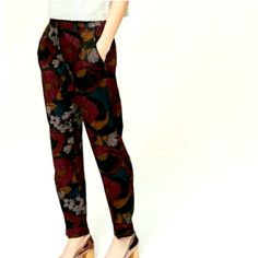 Ann Taylor Loft Women’s Pants Color:Navy / Red / Orange- Multi Size: 12 Jumpsuit Trousers, Floral Pants, Pants Color, Ann Taylor Loft, Ann Taylor, Red Blue, Pant Jumpsuit, Red And Blue, Floral Print