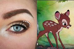 ! MissBeautyAddict !: Disney Make-Up Series Disney Characters Eyes, Bambi Makeup, Make Up Designs, Bambi Disney