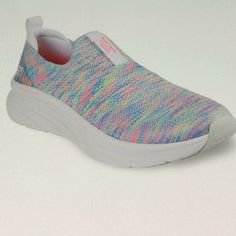 Sketchers Relaxed Fit D’lux Walker Rainbow Sky Sneaker Model 149367 Relaxed Fit For A Roomy Comfort Fit At Toe And Forefoot Machine Washable Stretch Fit Slip On Design Rubber Outsole Mesh Upper Polyester Lining Flexible Upper Traction Outsole Color Multicolor Shoes24 Casual Multicolor Sneakers With Arch Support, Casual Orange Sneakers With Arch Support, Sporty Multicolor Sneakers With Arch Support, Multicolor Flat Synthetic Sneakers, Multicolor Synthetic Slip-on Sneakers, Casual Multicolor Walking Shoes With Round Toe, Multicolor Sneakers With Ortholite Insole For Sports, Comfortable Multicolor Synthetic Sneakers, Comfortable Multicolor Textile Sneakers