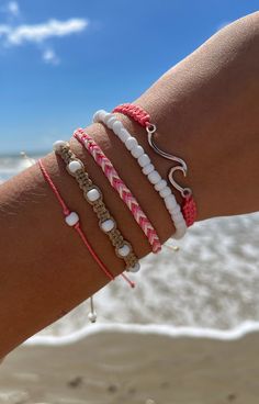 String Bracelet Patterns, Surf Jewelry, Beachy Jewelry, Friendship Bracelets Designs, Wave Bracelet, Beach Anklets