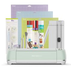 the cricut machine has all kinds of items in it's display case