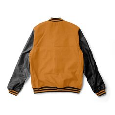 Orange Varsity Jacket, Custom Letterman Jacket, Varsity Jacket Black, Leather Varsity Jackets, Baseball Teams, Varsity Letterman Jackets, Letterman Jackets, Football Teams, Leather Jacket Style