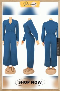 Fashion Women Long Sleeve Solid Cargo Pants Jumpsuit Casual Long Pants Jumpsuits In Solid Color, Casual Long Pants Jumpsuits And Rompers, Casual Solid Color Pantsuit With Pockets, Casual Long Sleeve Solid Color Pantsuit, Casual Long Sleeve Solid Pantsuit, Long Pants Jumpsuits And Rompers With Pockets, Casual Fall Pantsuit, Casual Fitted Jumpsuits And Rompers With Long Pants, Casual Fitted Jumpsuits And Rompers